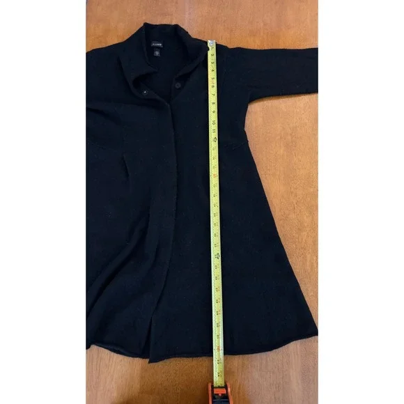 Eileen Fisher Women's Black Merino Wool Cashmere Blend Long Cardigan Size Small - Picture 7 of 8